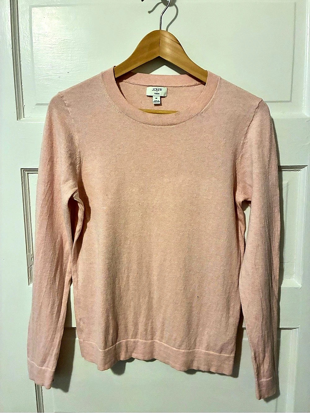 J.Crew Teddie Sweater Crew Neck Pink Size Medium